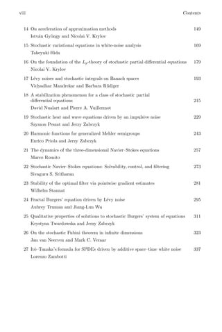 Stochastic Partial Differential Equations And Applications Vii Giuseppe ...