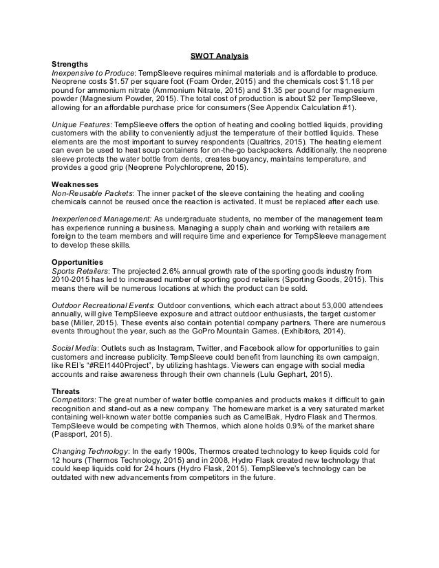 hydro flask swot analysis