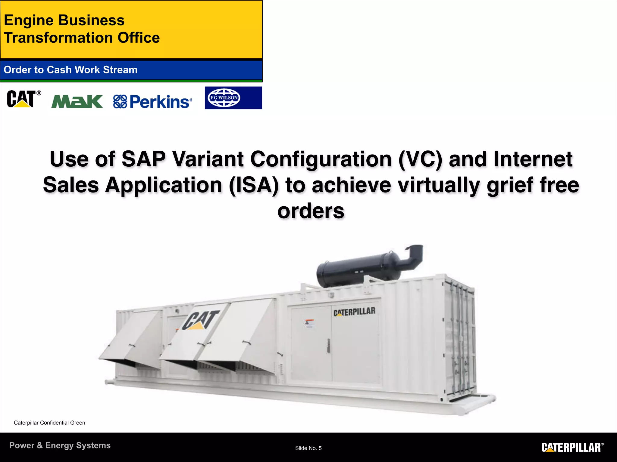 Caterpillar at SAP Configuration Day - Caterpillar PR approved | PDF