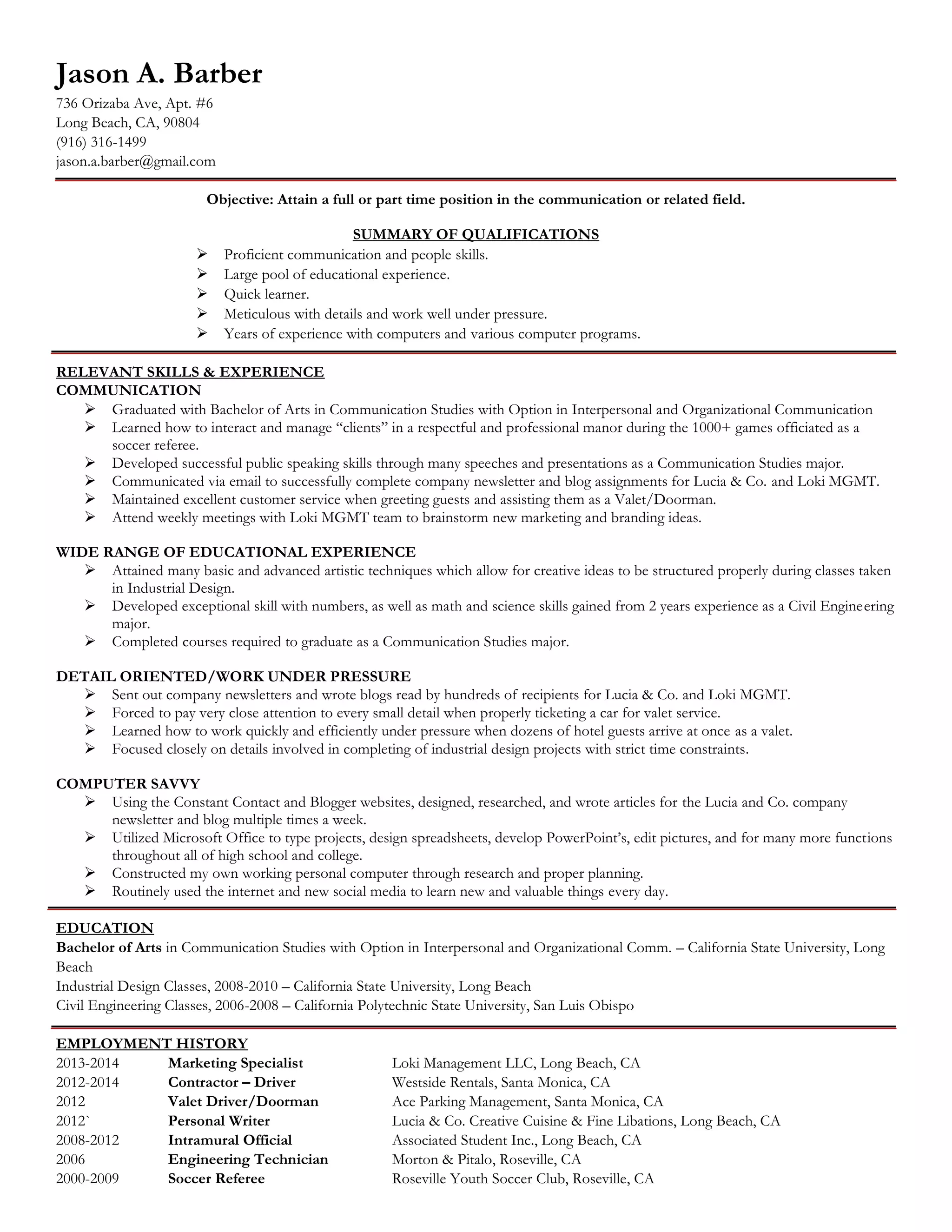 Jason Barber Resume PDF - Jason Barber Resume 1 2048 