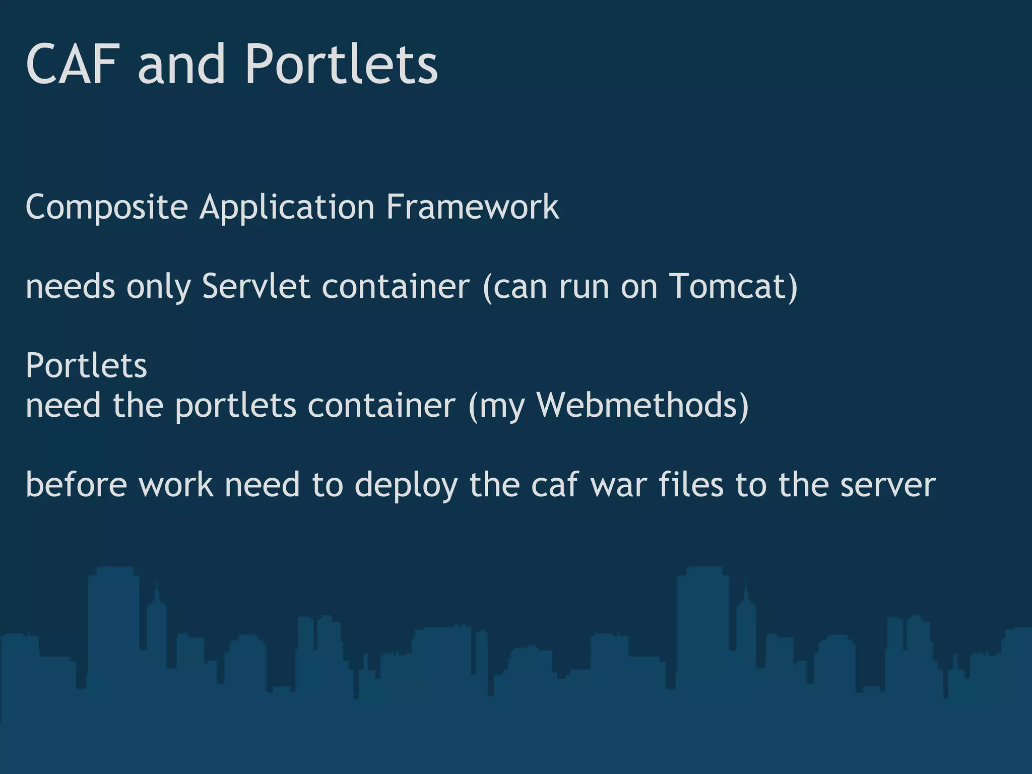 CAF & Portlet Development Notes | PPT