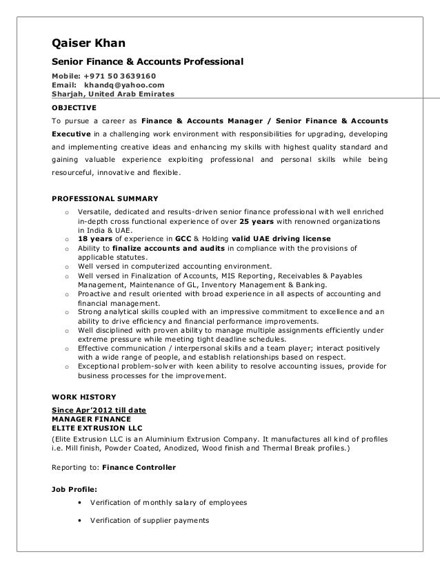 Order resume online dubai