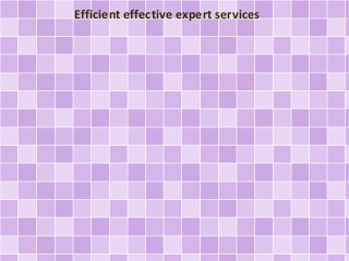 Efficient effective expert services
 