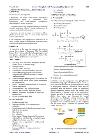 ROLE OF LIPOSOME IN NOVEL DRUG DELIVERY SYSTEM | PDF