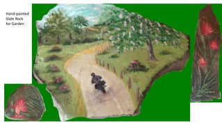 Hand-painted
Slate Rock
for Garden
 