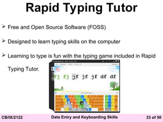 CBSE-Std-IX-DataEntry-and-Keyboarding-Skills.ppt