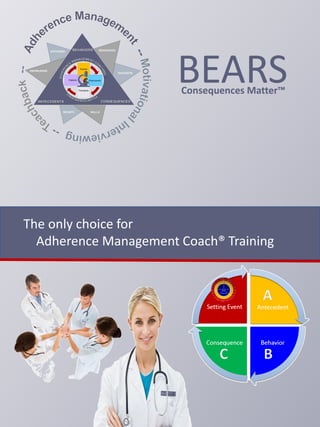 The only choice for
Adherence Management Coach® Training
BEARSConsequences Matter™
 