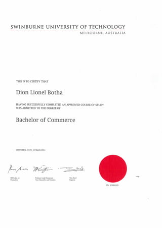 DLB - Bach of Commerce