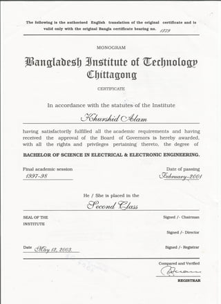Certificate english
