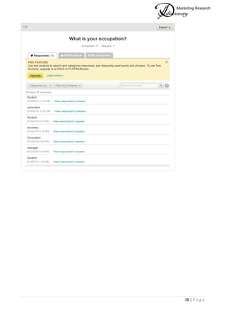 Marketing Research
38 | P a g e
 