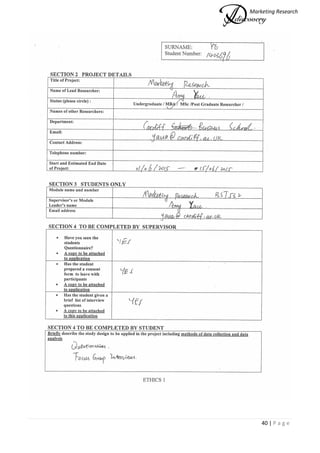 Marketing Research
40 | P a g e
 