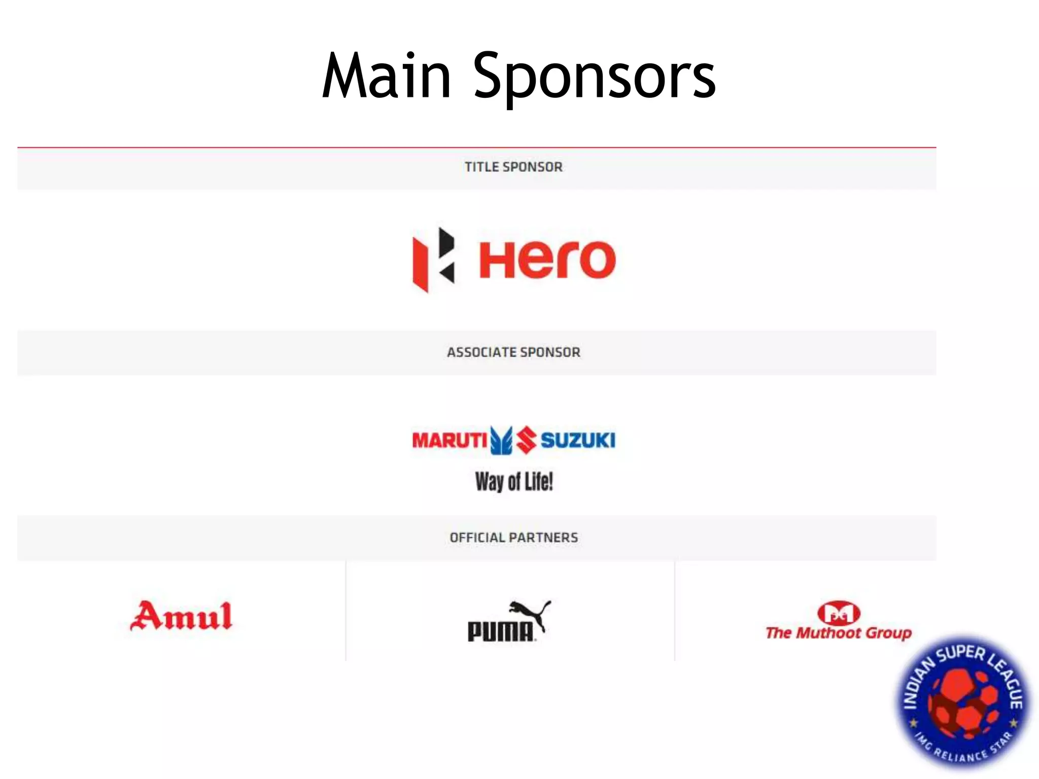 Main Sponsors
 