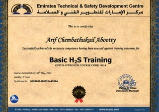 Basic H2S Training