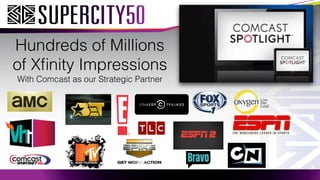 Hundreds of Millions?
of X?nity Impressions
With Comcast as our Strategic Partner
 