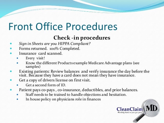Front Office Procedures