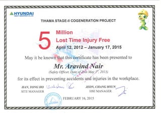 Safety Certificate (HHI)