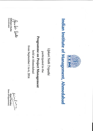 IIM Ahmadabad Project Management(Management Developement Program)