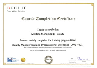 Quality Management and Organizational Excellence