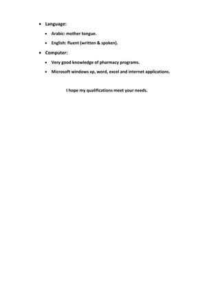 my updated CV | DOC