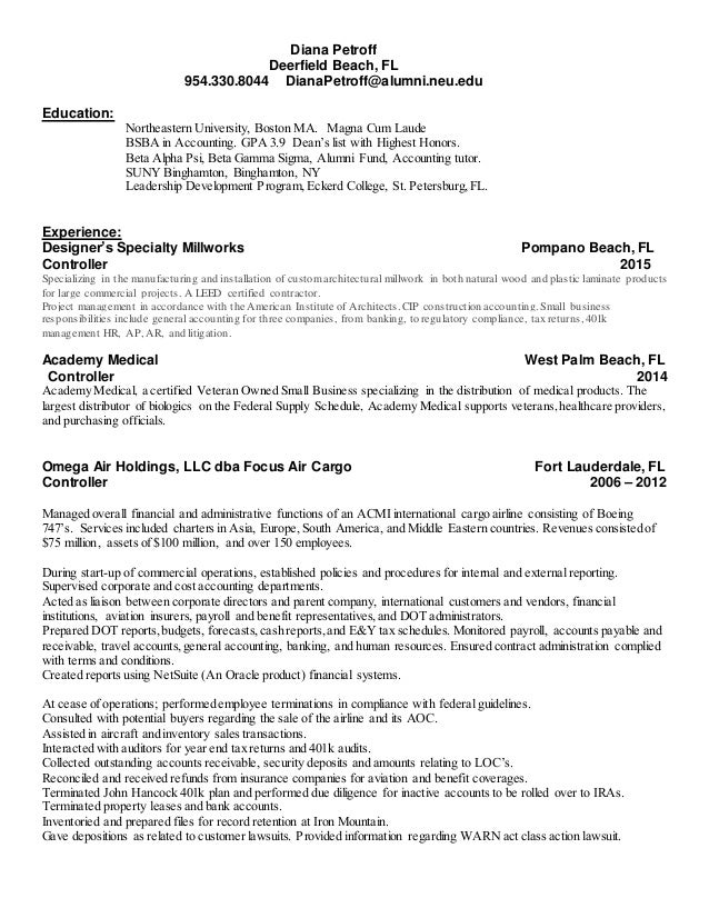 diana petroff resume 2015 dsm