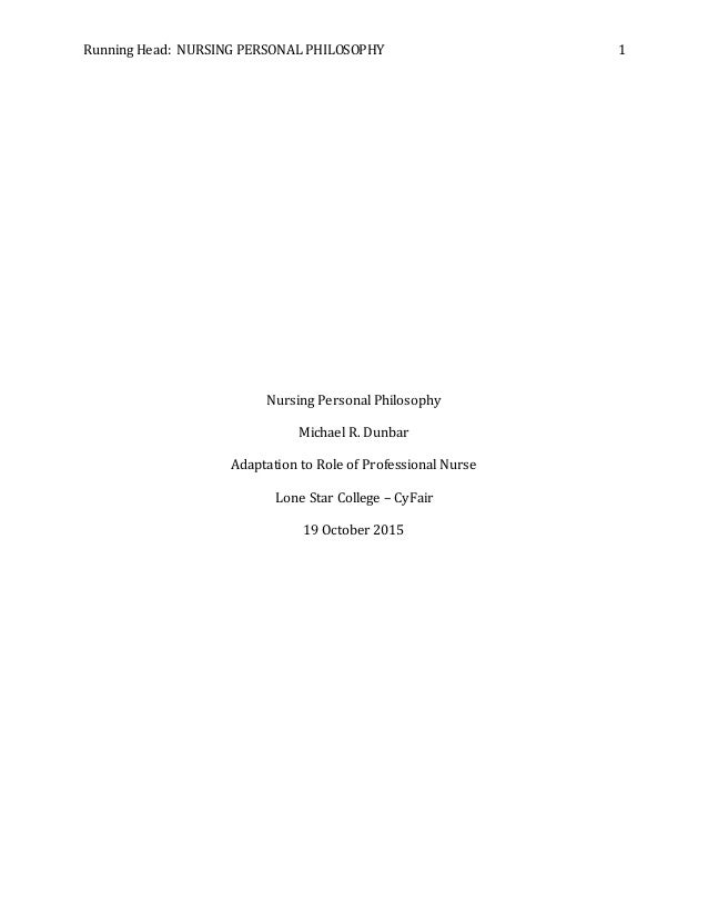 How to write a philosophy of nursing paper