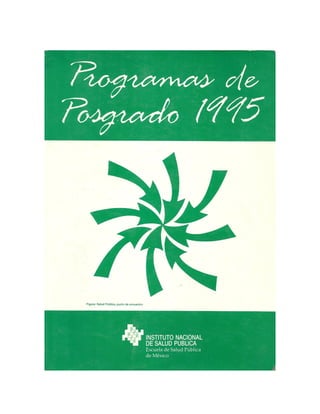 PLAN DE ESTUDIOS MAESTRIA EN CIENCIAS EN SALUD AMBIENTAL INSP  1995