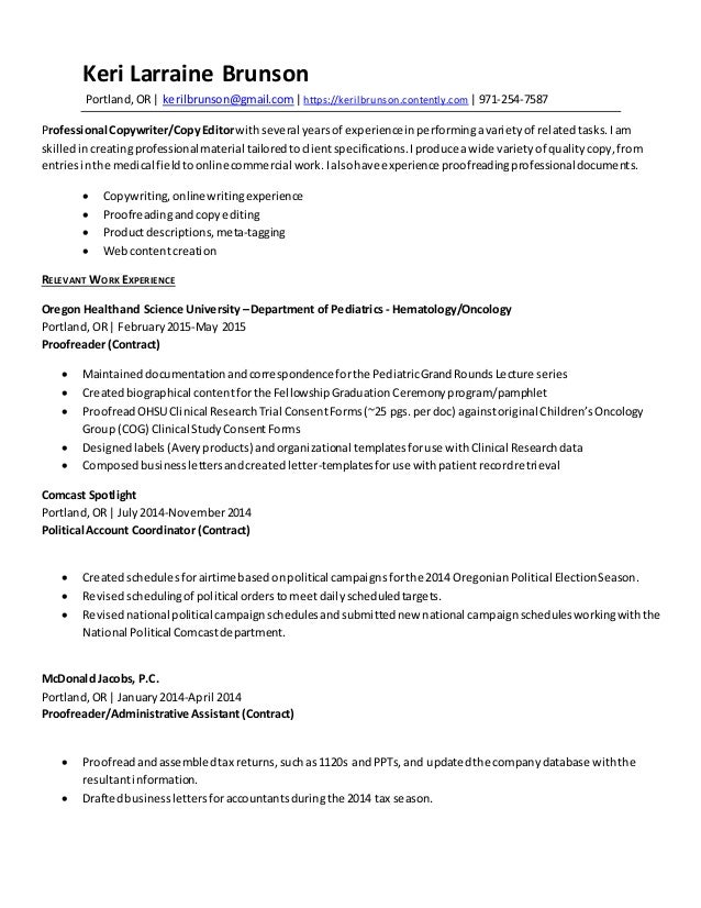 keri larraine brunson resume