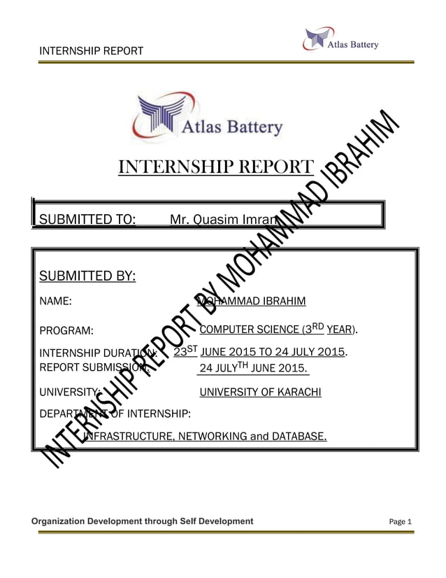 internship report covert PDF