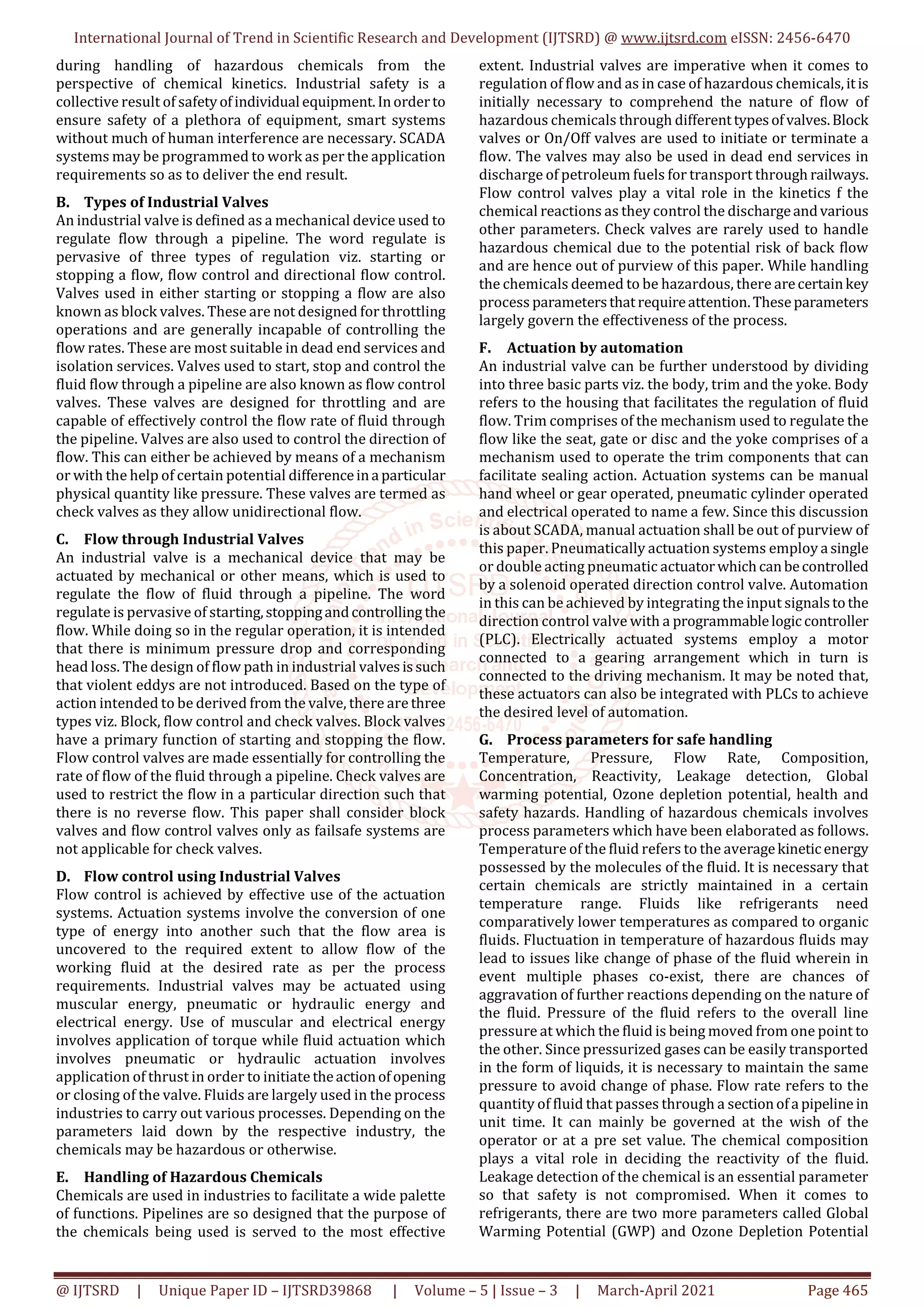 Design of SCADA Failsafe Industrial Valves for Hazardous Chemicals from ...
