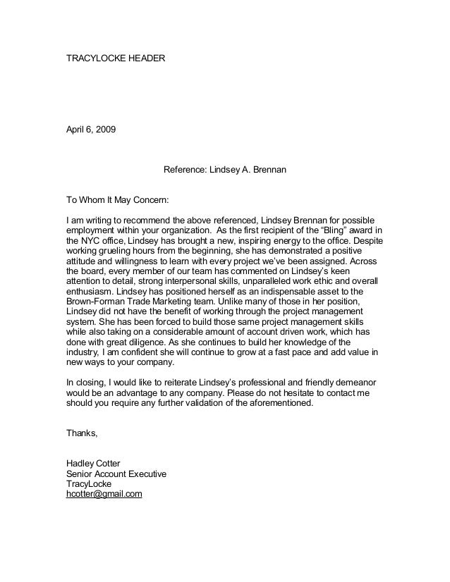 hadley s recommendation letter types of recommendation letter