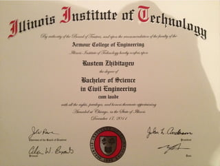 Diploma Rustem Zhibitayev
