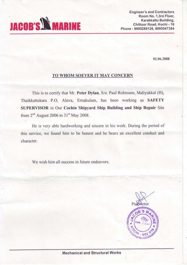 Cochin Shipyard Experiance Cert.PDF