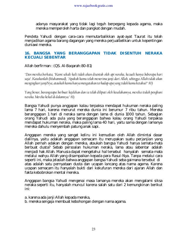 76 Karakter2 Yahudi Dalam Al Qur An