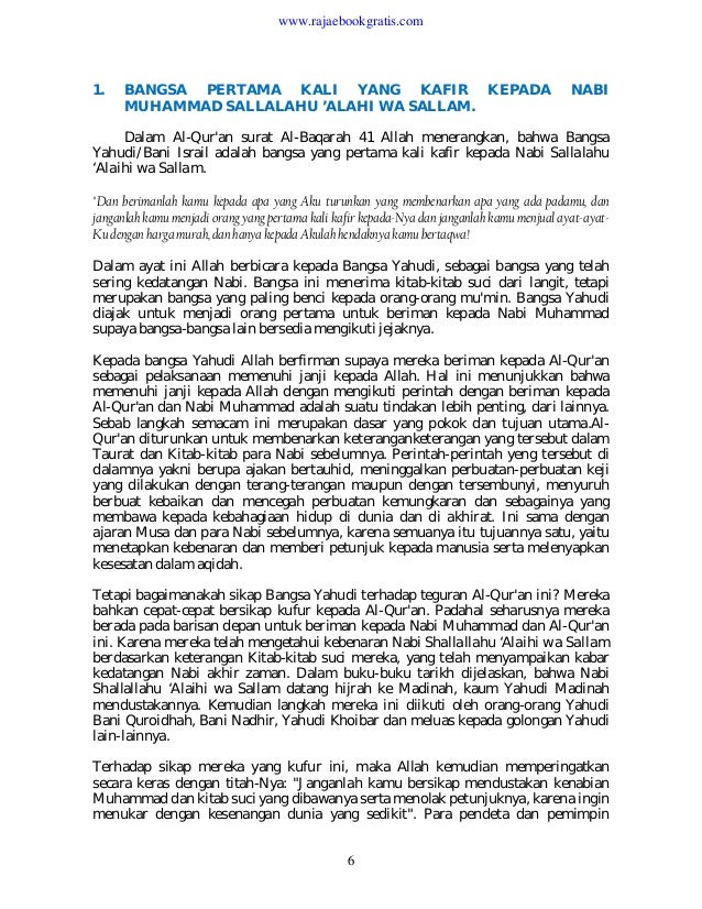 76 Karakter2 Yahudi Dalam Al Qur An