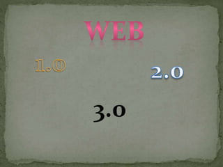 WEB 1.0 2.0  3.0