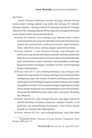 TA’ALLUM, Vol. 03, No. 01, Juni 2015 ж 87
Imam Mushafak: Sistem Kontrol Pendidikan...,
dan binasa7
Dalam Program Pembinaan...