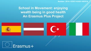 Number: 2014-1-ESO1-KA201-003518
School in Movement: enjoying
wealth being in good health
An Erasmus Plus Project
 