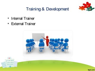 Training & Development
• Internal Trainer
• External Trainer
 