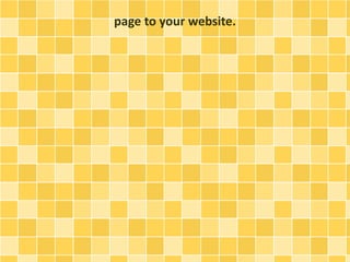 page to your website.
 