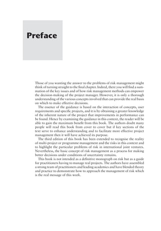 Managing Risk in Construction Projects 3rd Edition Nigel J. Smith | PDF