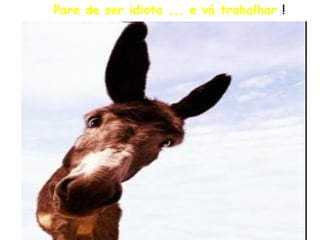 Pare de ser idiota ... e vá trabalhar  !                                    