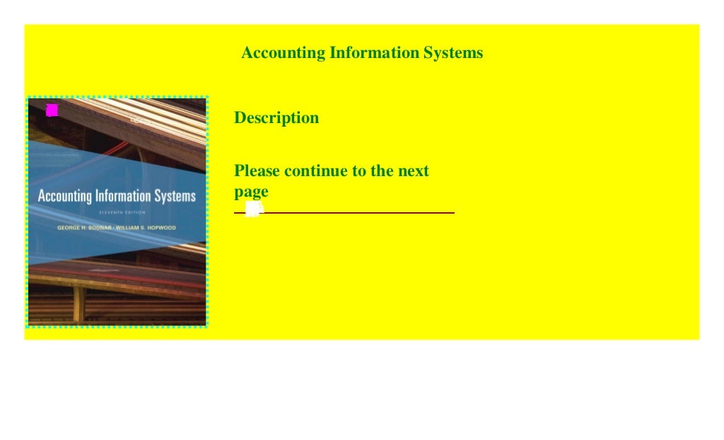 Accounting Information Systems Read P D F 
