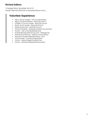 Richard Sallows Resume 2015 | PDF