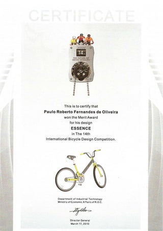 Merit Award - ESSENCE Bike by Paulo Oliveira - 14th IBDC