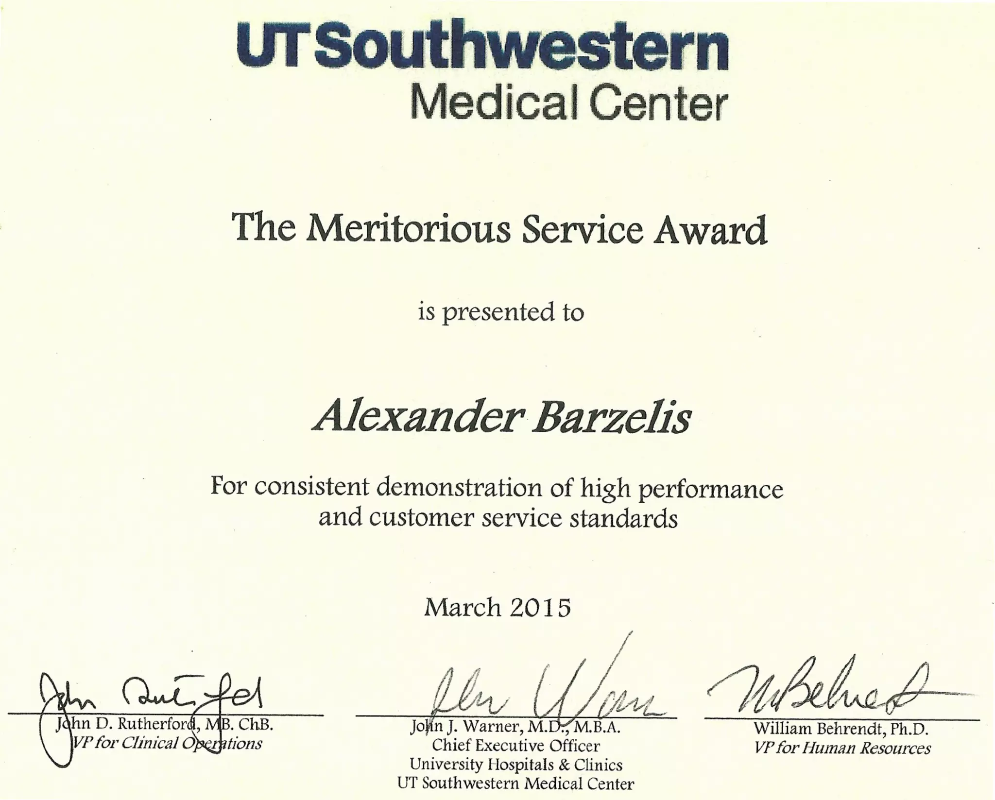 Meritorious Award Certificate | PDF