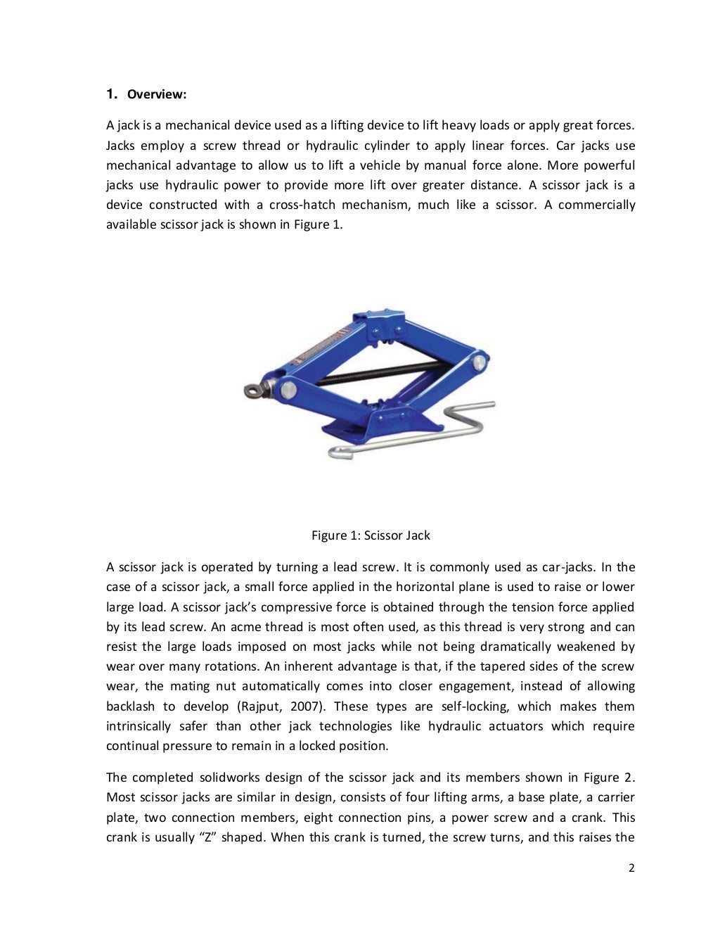 Final Project_ Design and FEM Analysis of Scissor Jack