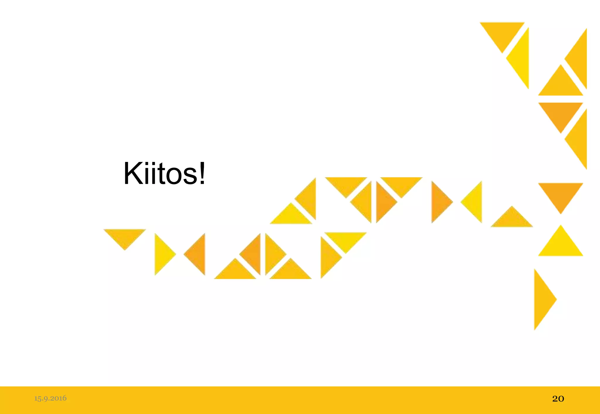 Kiitos!
15.9.2016 20
 