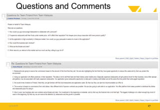 Questions and Comments
15.9.2016 17
 