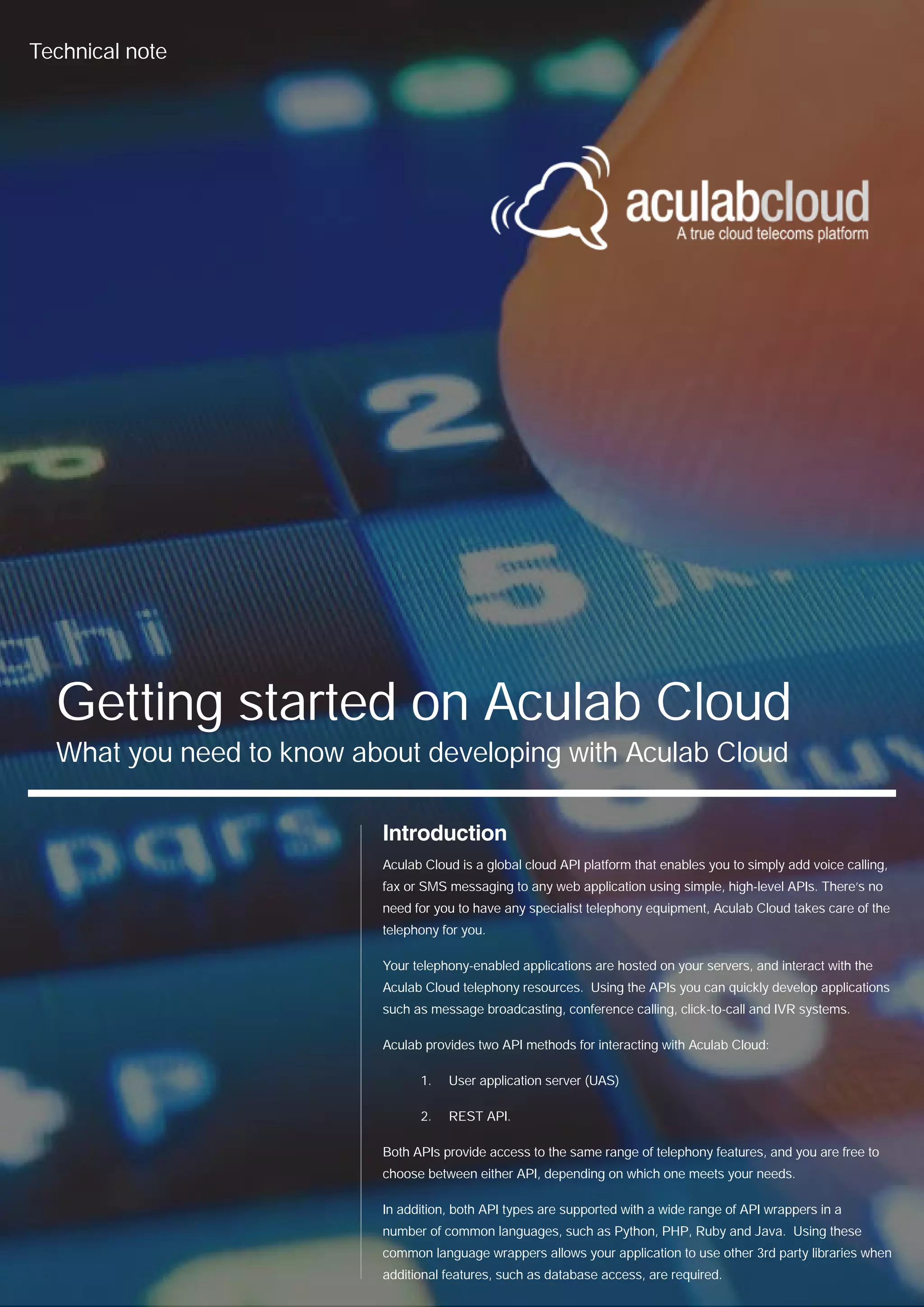 Getting-Started-on-Aculab-Cloud | PDF