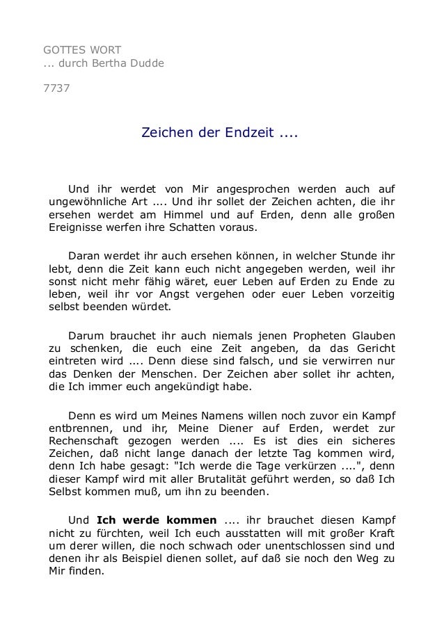 7737 Zeichen Der Endzeit